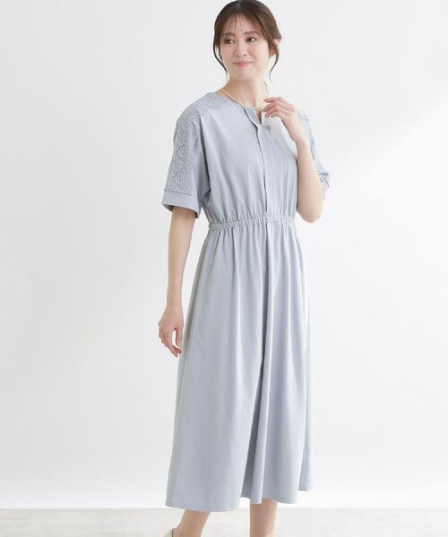 Reflect / リフレクト ロング・マキシ丈ワンピース | 【UVカット／接触冷感】ドルマンスリーブジャージワンピース | 詳細5