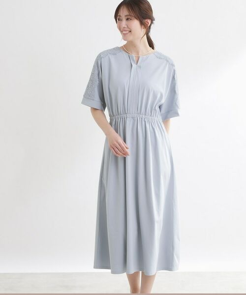 Reflect / リフレクト ロング・マキシ丈ワンピース | 【UVカット／接触冷感】ドルマンスリーブジャージワンピース | 詳細6