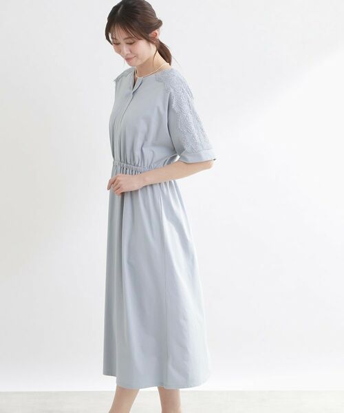 Reflect / リフレクト ロング・マキシ丈ワンピース | 【UVカット／接触冷感】ドルマンスリーブジャージワンピース | 詳細7