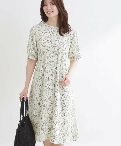 Reflect / リフレクト ミニ丈・ひざ丈ワンピース | シフォンスリーブワンピース（アイボリー(104)）