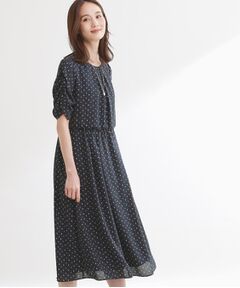 Reflect / リフレクト ミニ丈・ひざ丈ワンピース | 小紋柄ジョーゼットワンピース