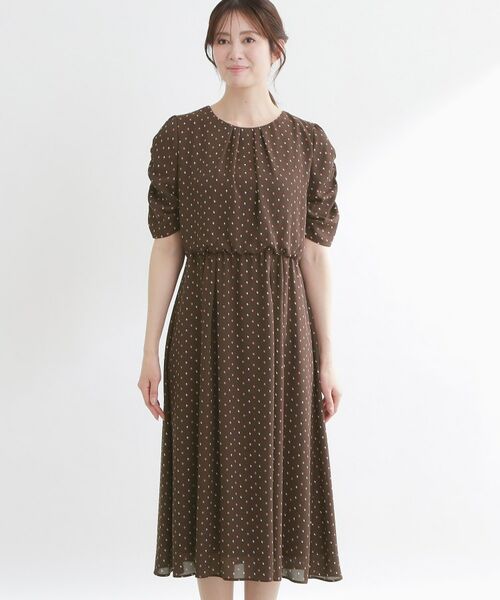 Reflect / リフレクト ミニ丈・ひざ丈ワンピース | 小紋柄ジョーゼットワンピース | 詳細10