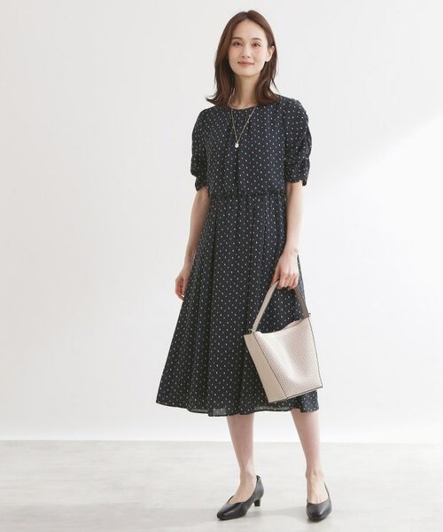Reflect / リフレクト ミニ丈・ひざ丈ワンピース | 小紋柄ジョーゼットワンピース | 詳細2