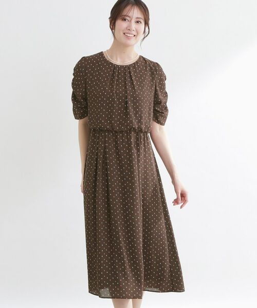 Reflect / リフレクト ミニ丈・ひざ丈ワンピース | 小紋柄ジョーゼットワンピース | 詳細5