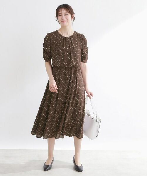 Reflect / リフレクト ミニ丈・ひざ丈ワンピース | 小紋柄ジョーゼットワンピース | 詳細6