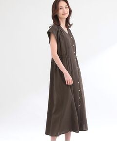 Reflect / リフレクト ロング・マキシ丈ワンピース | 【通気性あり／涼しい／マシンウォッシャブル】フロントボタンワンピース