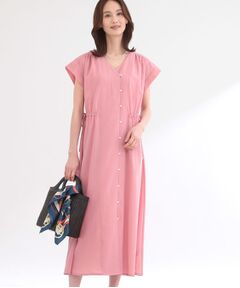 Reflect / リフレクト ロング・マキシ丈ワンピース | 【通気性あり／涼しい／マシンウォッシャブル】フロントボタンワンピース