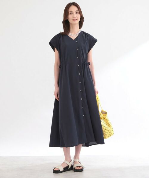 Reflect / リフレクト ロング・マキシ丈ワンピース | 【通気性あり／涼しい／マシンウォッシャブル】フロントボタンワンピース | 詳細13