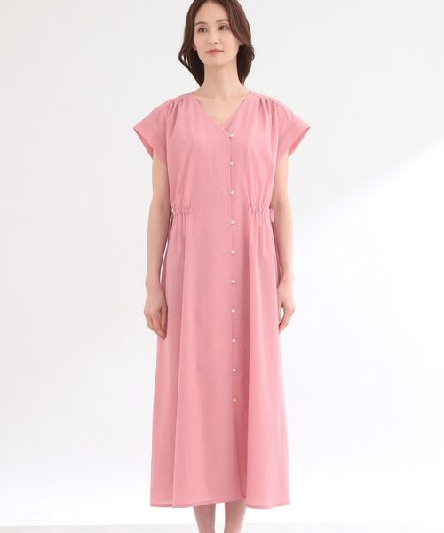 Reflect / リフレクト ロング・マキシ丈ワンピース | 【通気性あり／涼しい／マシンウォッシャブル】フロントボタンワンピース | 詳細16