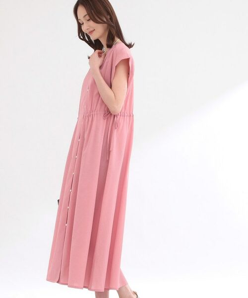 Reflect / リフレクト ロング・マキシ丈ワンピース | 【通気性あり／涼しい／マシンウォッシャブル】フロントボタンワンピース | 詳細8