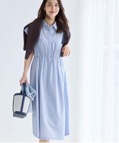 Reflect / リフレクト ロング・マキシ丈ワンピース | フレンチスリーブシャツワンピース