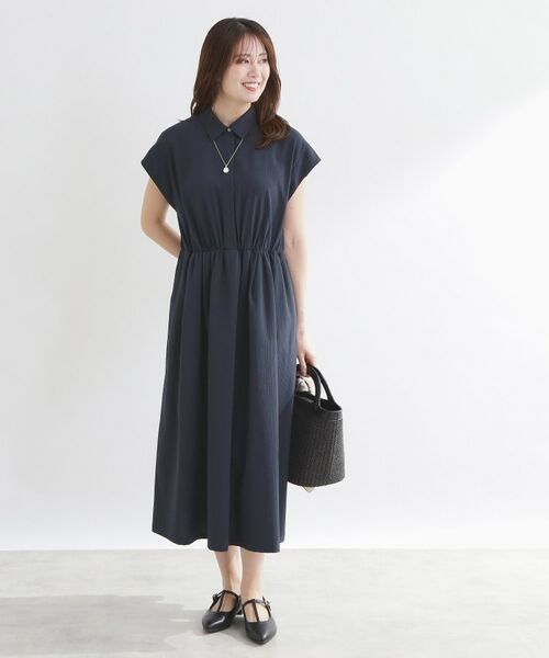 Reflect / リフレクト ロング・マキシ丈ワンピース | フレンチスリーブシャツワンピース | 詳細10