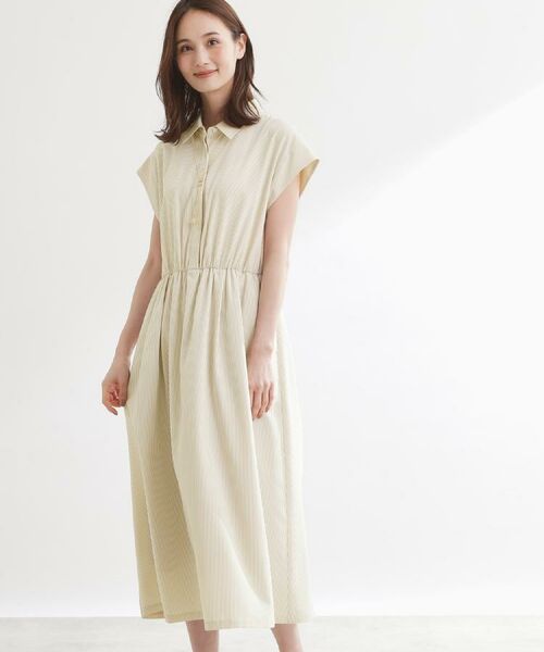 Reflect / リフレクト ロング・マキシ丈ワンピース | フレンチスリーブシャツワンピース | 詳細12