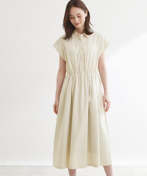 Reflect / リフレクト ロング・マキシ丈ワンピース | フレンチスリーブシャツワンピース | 詳細13