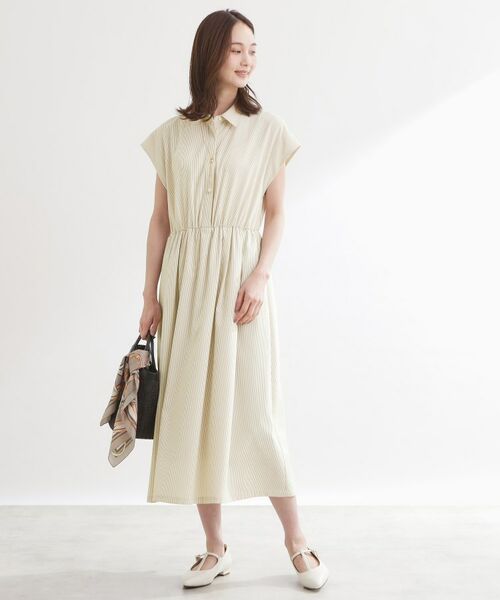 Reflect / リフレクト ロング・マキシ丈ワンピース | フレンチスリーブシャツワンピース | 詳細14