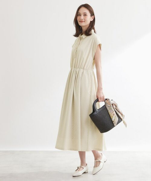 Reflect / リフレクト ロング・マキシ丈ワンピース | フレンチスリーブシャツワンピース | 詳細15