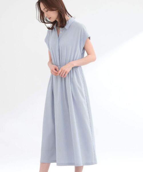 Reflect / リフレクト ロング・マキシ丈ワンピース | フレンチスリーブシャツワンピース | 詳細5