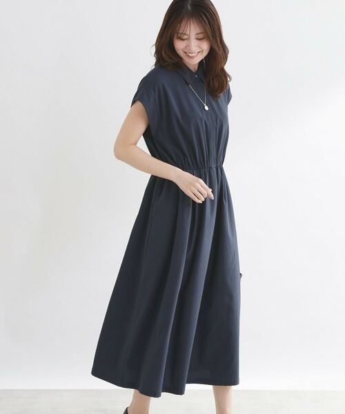 Reflect / リフレクト ロング・マキシ丈ワンピース | フレンチスリーブシャツワンピース | 詳細9