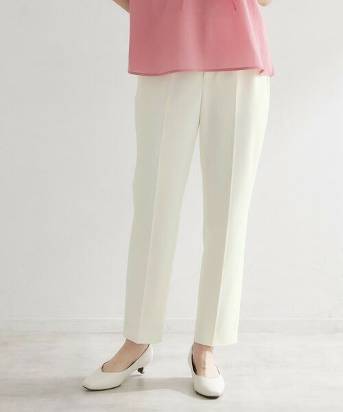 Reflect / リフレクト パンツ | 【UVカット／撥水／マシンウォッシュ可】ストレッチテーパードパンツ（ホワイト(001)）