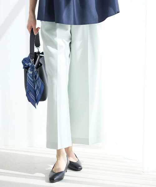 Reflect / リフレクト パンツ | グルカ風ベルトデザインワイドパンツ（ミントグリーン(021)）