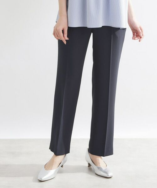 Reflect / リフレクト パンツ | 【UVカット／接触冷感／セットアップ可】センタープレステーパードパンツ（ネイビー(094)）