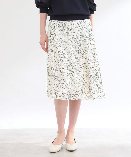 Reflect / リフレクト スカート | ウエスト切り替えフレアスカート（アイボリー(104)）