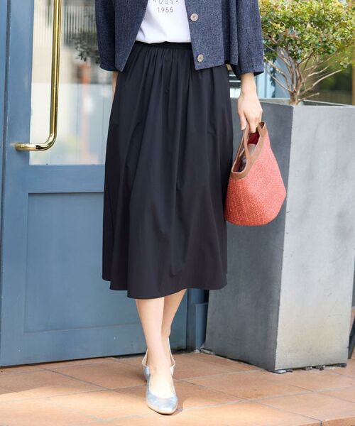 Reflect / リフレクト ロング・マキシ丈スカート | 【UVカット】ラッシュガードスカート（ブラック(019)）