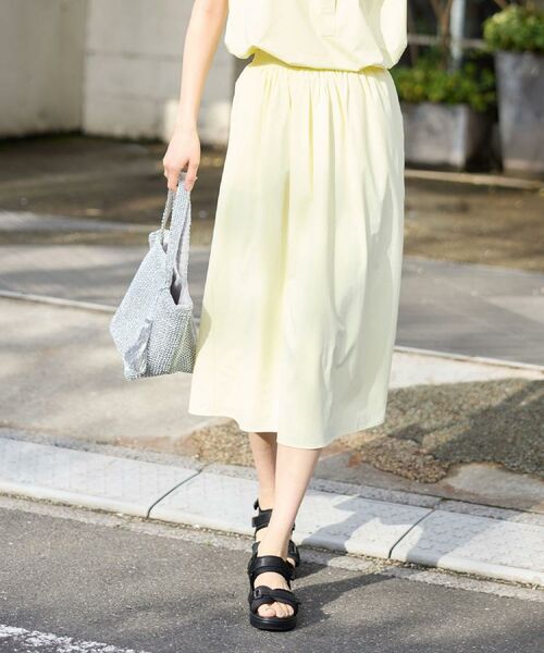Reflect / リフレクト ロング・マキシ丈スカート | 【UVカット】ラッシュガードスカート（ライトイエロー(030)）