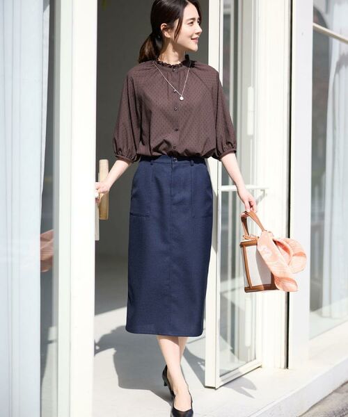 Reflect / リフレクト ロング・マキシ丈スカート | Iラインシルエットロングスカート | 詳細1