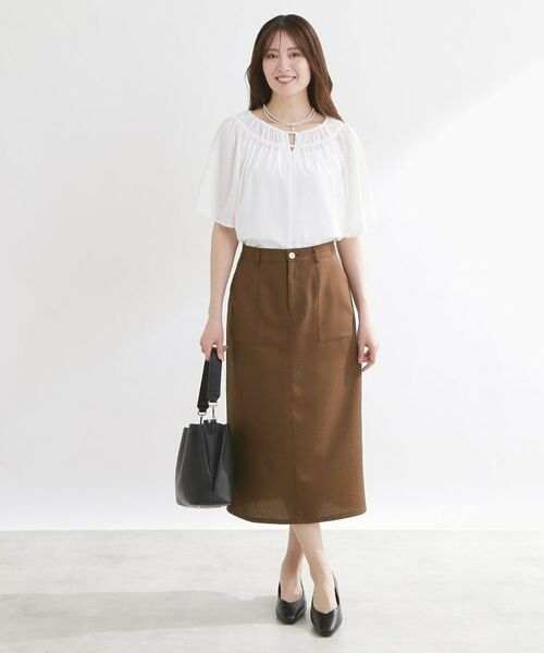 Reflect / リフレクト ロング・マキシ丈スカート | Iラインシルエットロングスカート | 詳細6