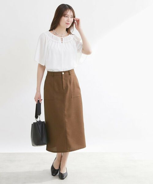 Reflect / リフレクト ロング・マキシ丈スカート | Iラインシルエットロングスカート | 詳細7