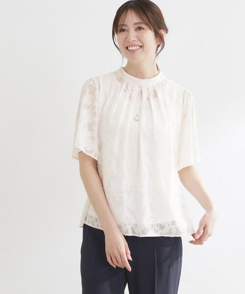 Reflect / リフレクト その他トップス | 【選べる2柄／セットアップ可】プチスタンドカラーブラウス | 詳細1