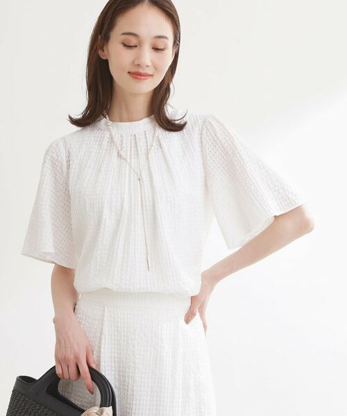 Reflect / リフレクト その他トップス | 【選べる2柄／セットアップ可】プチスタンドカラーブラウス | 詳細10