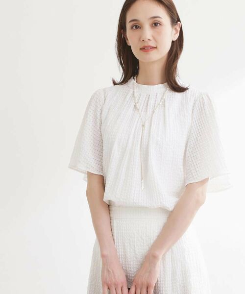 Reflect / リフレクト その他トップス | 【選べる2柄／セットアップ可】プチスタンドカラーブラウス | 詳細9