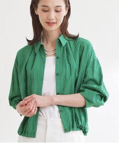 Reflect / リフレクト シャツ・ブラウス | 【選べる2柄／セットアップ可】シャツ衿シアーブラウス