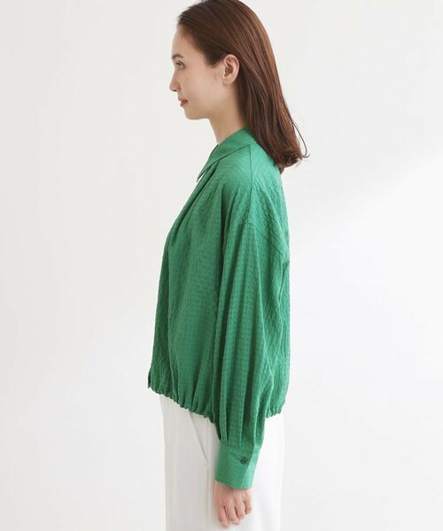 Reflect / リフレクト シャツ・ブラウス | 【選べる2柄／セットアップ可】シャツ衿シアーブラウス | 詳細20