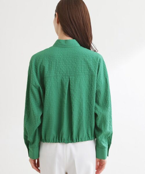 Reflect / リフレクト シャツ・ブラウス | 【選べる2柄／セットアップ可】シャツ衿シアーブラウス | 詳細21