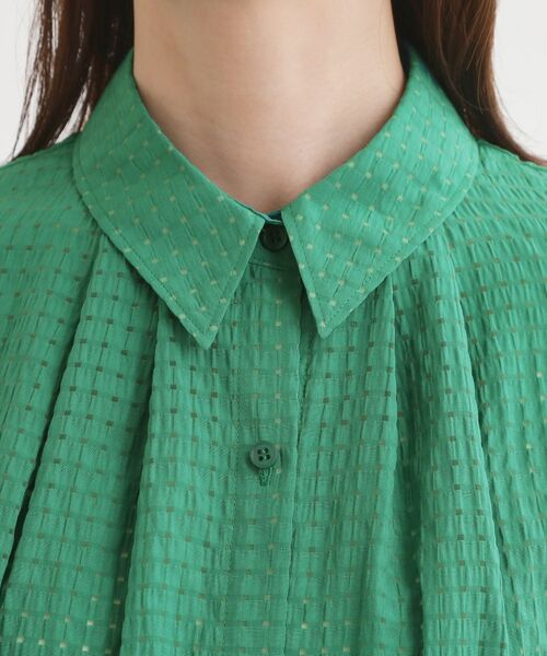 Reflect / リフレクト シャツ・ブラウス | 【選べる2柄／セットアップ可】シャツ衿シアーブラウス | 詳細22