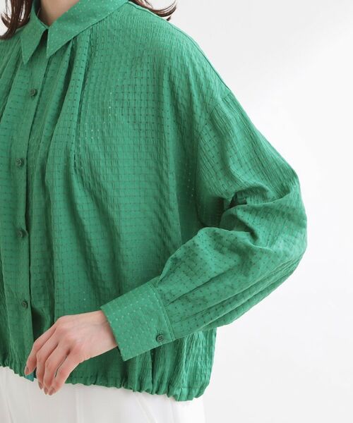 Reflect / リフレクト シャツ・ブラウス | 【選べる2柄／セットアップ可】シャツ衿シアーブラウス | 詳細23