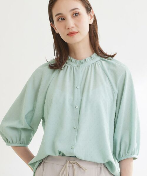 Reflect / リフレクト シャツ・ブラウス | フロントボタンデザインブラウス（ミントグリーン(121)）