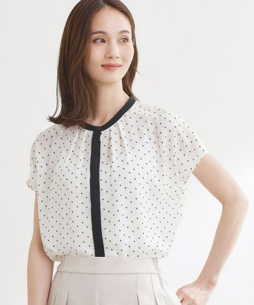 Reflect / リフレクト シャツ・ブラウス | 【通勤におすすめ◎】ジョーゼットブラウス（オフホワイト(103)）