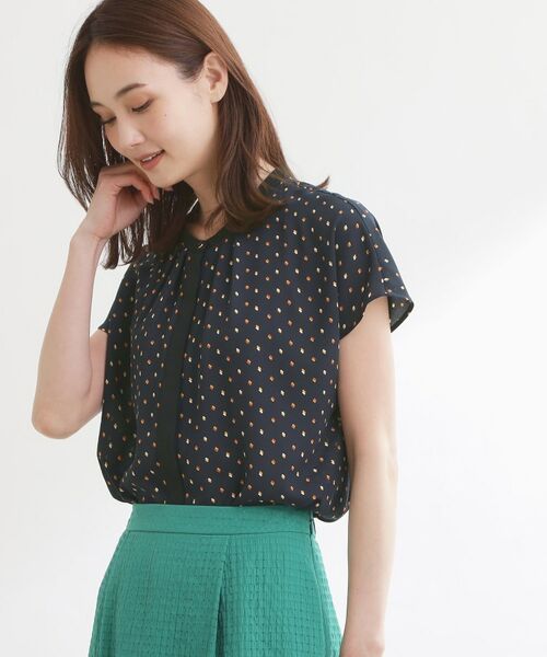 Reflect / リフレクト シャツ・ブラウス | 【通勤におすすめ◎】ジョーゼットブラウス（ネイビー(194)）