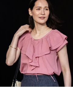 Reflect / リフレクト シャツ・ブラウス | 【通気性あり／涼しい／マシンウォッシャブル】フリルディテールブラウス