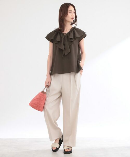 Reflect / リフレクト シャツ・ブラウス | 【通気性あり／涼しい／マシンウォッシャブル】フリルディテールブラウス | 詳細10