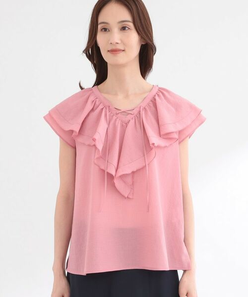 Reflect / リフレクト シャツ・ブラウス | 【通気性あり／涼しい／マシンウォッシャブル】フリルディテールブラウス | 詳細18