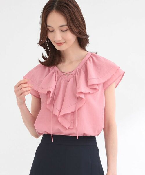 Reflect / リフレクト シャツ・ブラウス | 【通気性あり／涼しい／マシンウォッシャブル】フリルディテールブラウス | 詳細24