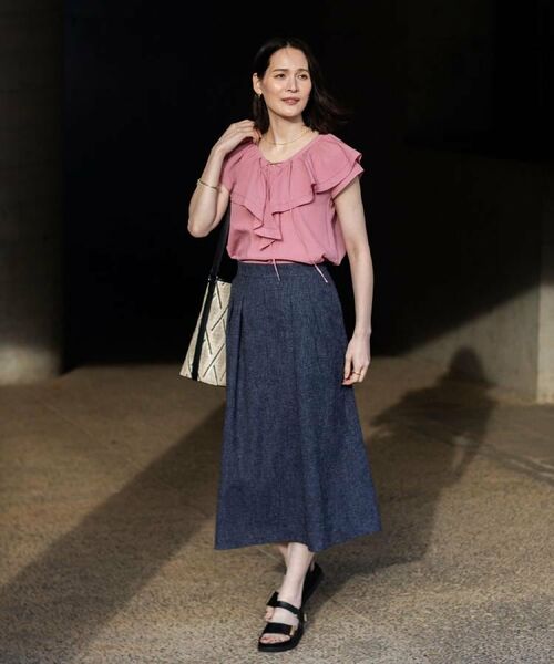 Reflect / リフレクト シャツ・ブラウス | 【通気性あり／涼しい／マシンウォッシャブル】フリルディテールブラウス | 詳細25