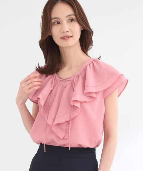 Reflect / リフレクト シャツ・ブラウス | 【通気性あり／涼しい／マシンウォッシャブル】フリルディテールブラウス | 詳細3