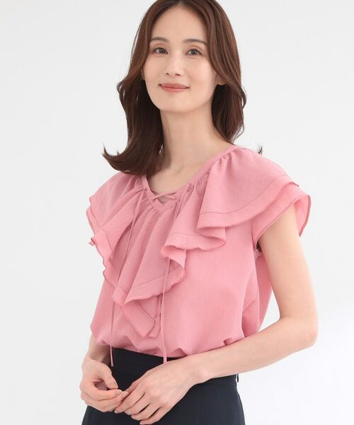 Reflect / リフレクト シャツ・ブラウス | 【通気性あり／涼しい／マシンウォッシャブル】フリルディテールブラウス | 詳細4