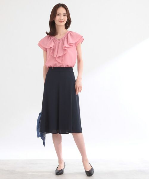 Reflect / リフレクト シャツ・ブラウス | 【通気性あり／涼しい／マシンウォッシャブル】フリルディテールブラウス | 詳細5